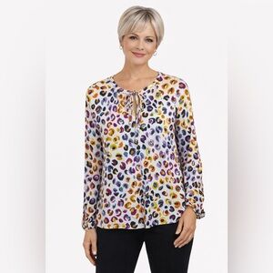 DESOTO Colorful  Print Women’s Top NWT